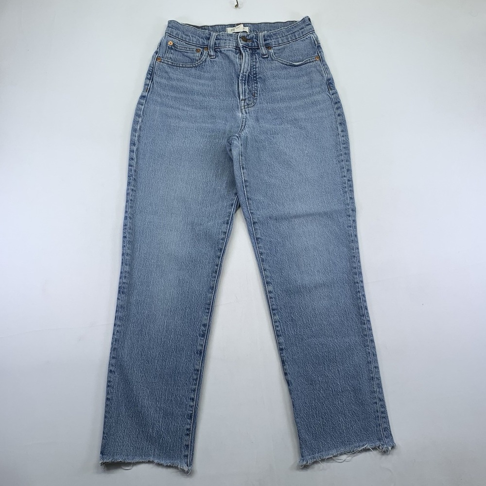 Madewell The Perfect Vintage Straight Crop Jeans Womens 27 Medium Wash High Rise